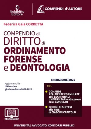 C15 COMPENDIO DI ORDINAMENTO FORENSE E DEONTOLOGIA 2022