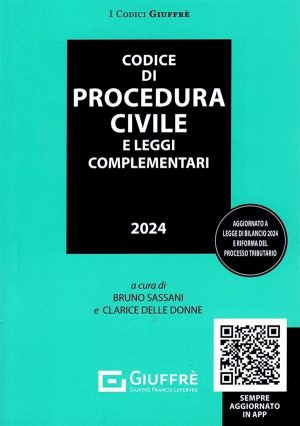 CODICE DI PROCEDURA CIVILE E LEGGI COMPLEMENTARI 2024
