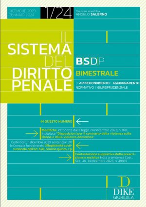 SISTEMA DEL DIRITTO PENALE -DIC 23/GEN24