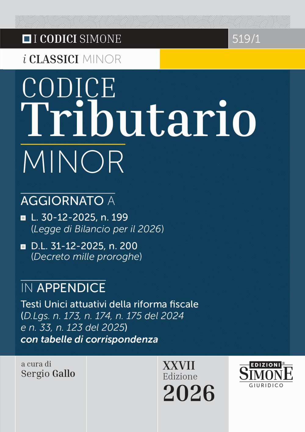 CODICE TRIBUTARIO MINOR – 519/1