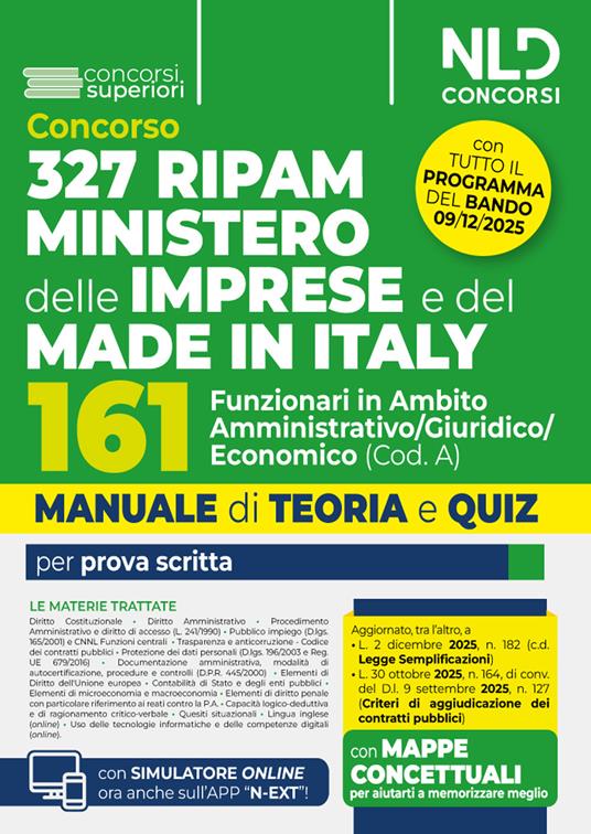 327 RIPAM MINISTERO IMPRESE E MADE IN IT